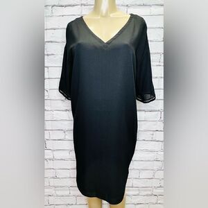 Scotch & Soda | Black V Neck Silk Soirée Dress size 2 =medium